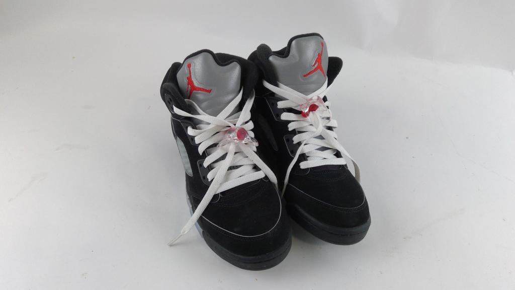 Air Jordan 5 Retro Og Black Metallic Size 7Y