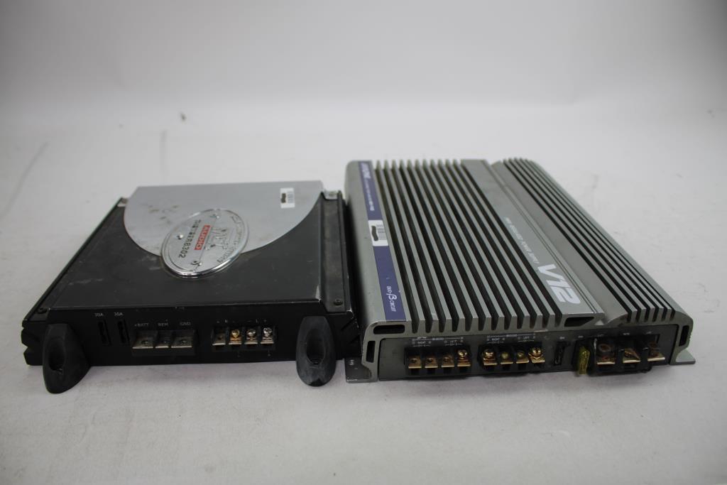 Alpine 4/3/2 Car Amplifiers, And MTX Audio Thunder 8302 Car Amplifier, 2 Pieces