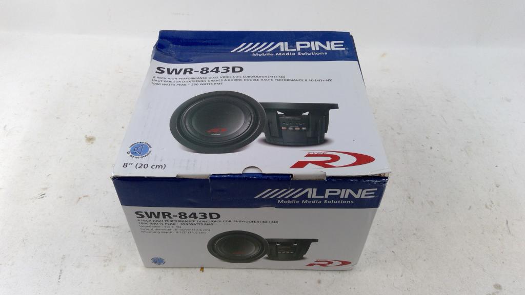 Alpine  Dual Voice Coil Subwoofer