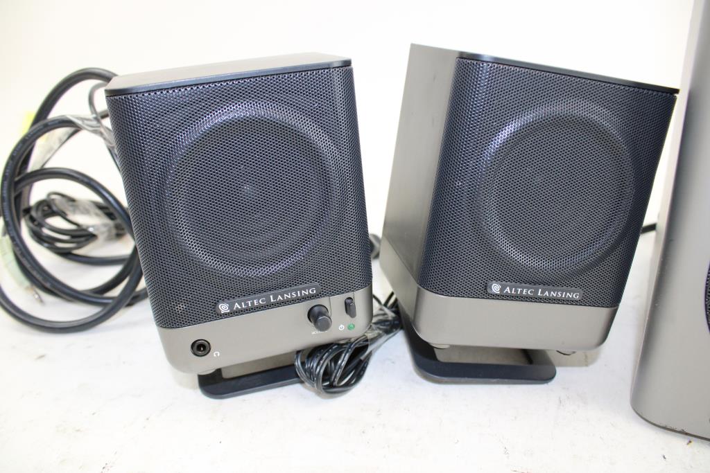 Altec Lansing Computer Speakers; 3 Pieces Property Room