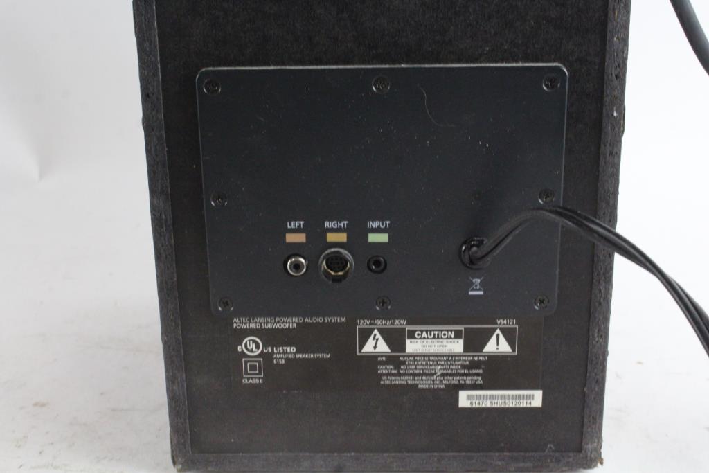 Altec lansing powered audio system 3 pieces property room