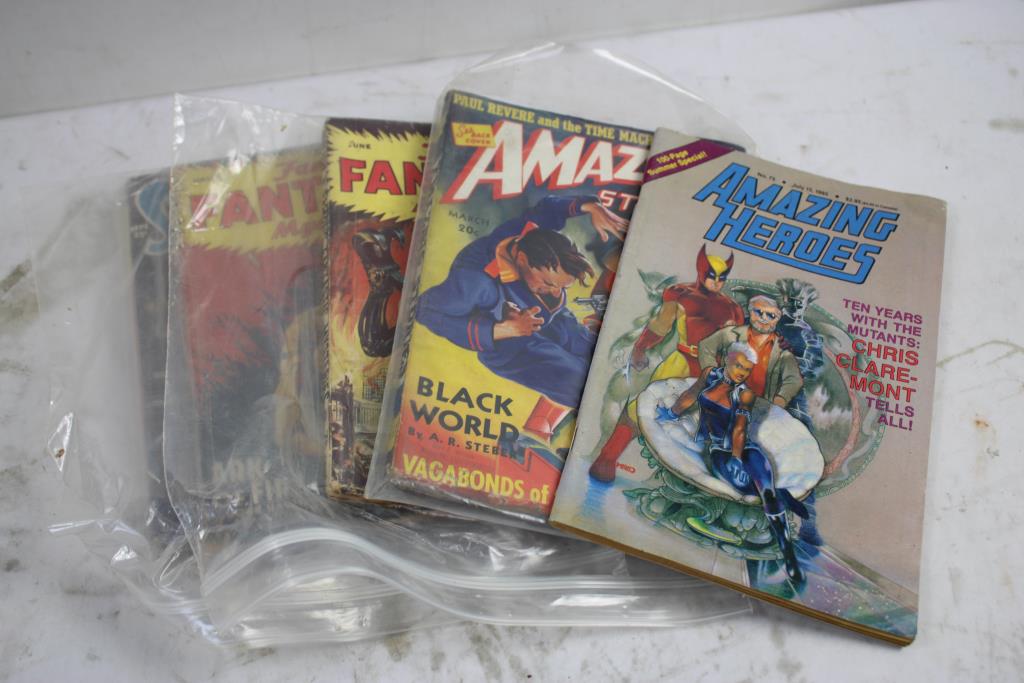 Amazing Stories, Famous Fantastic Mysteries, And More Magazines, 10 Pieces