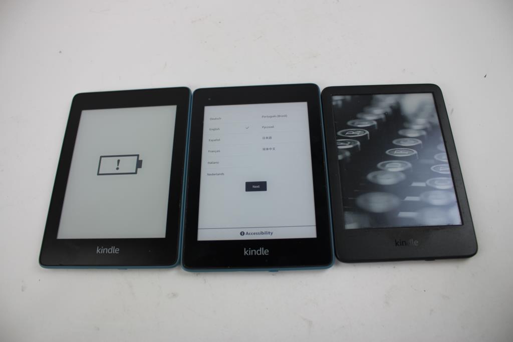 Amazon Kindle Tablet Bulk Lot, 3 Pieces, Sold For Parts