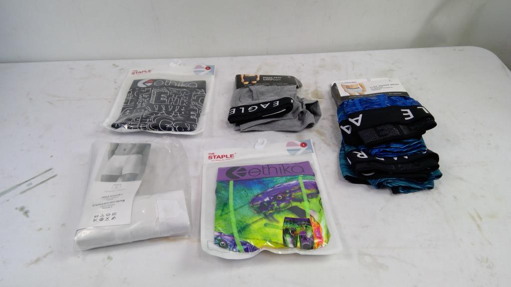 American Eagle, Ethika, H&M Boxer Brief, Mid Trunks, 5 Pieces