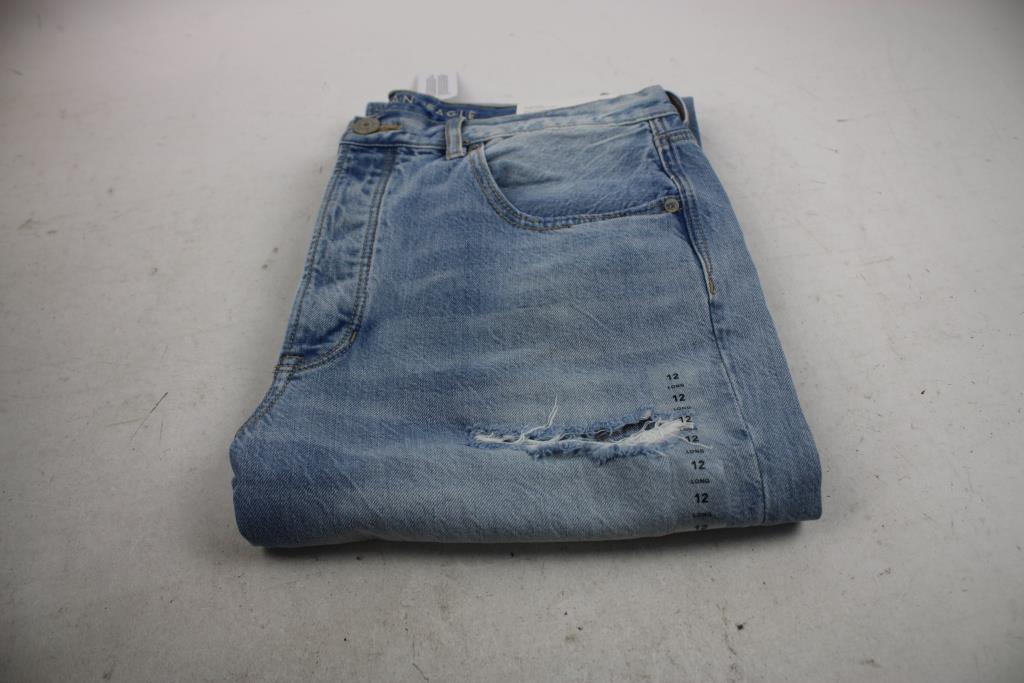 American Eagle Outfitters 90s Boyfriend Classic Vintage Destroy Jeans, Size 12 Long