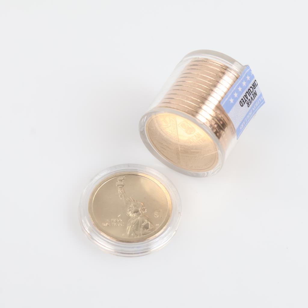 American Innovators Danbury Mint Never Circulated US First Patent Collector Roll Plus Bonus Coin, 13 Coins
