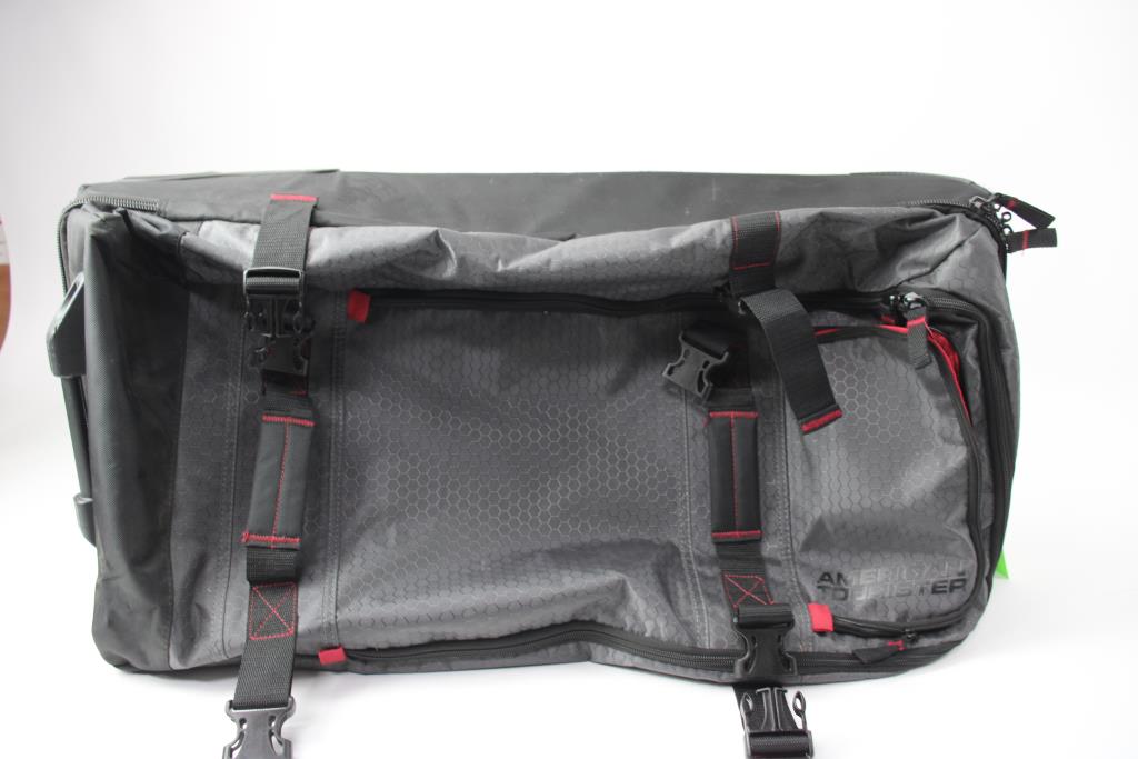 American Tourister Gray/Black/Red Rolling Bag