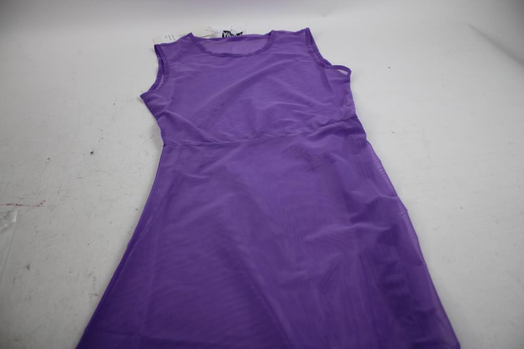 Amylynn Sheer Dress, Purple, Small