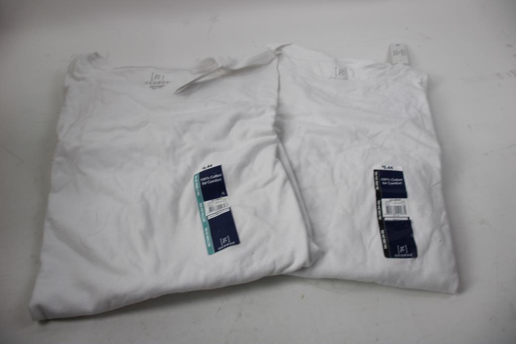 AND1 3XL Basketball Shorts, George 3XL Long-Sleeve White Shirts, 4 Pieces