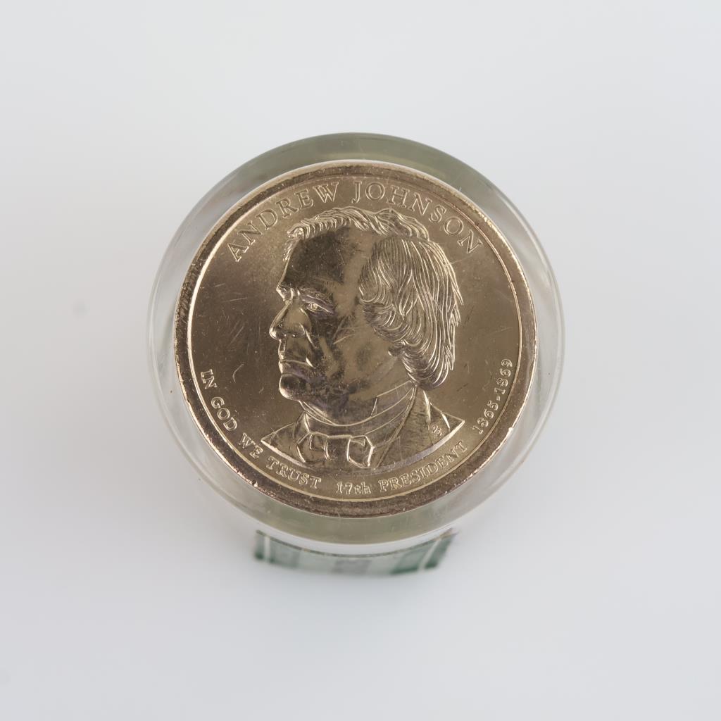 Andrew Johnson Danbury Mint UNC Presidential Collector Roll, 12 Coins