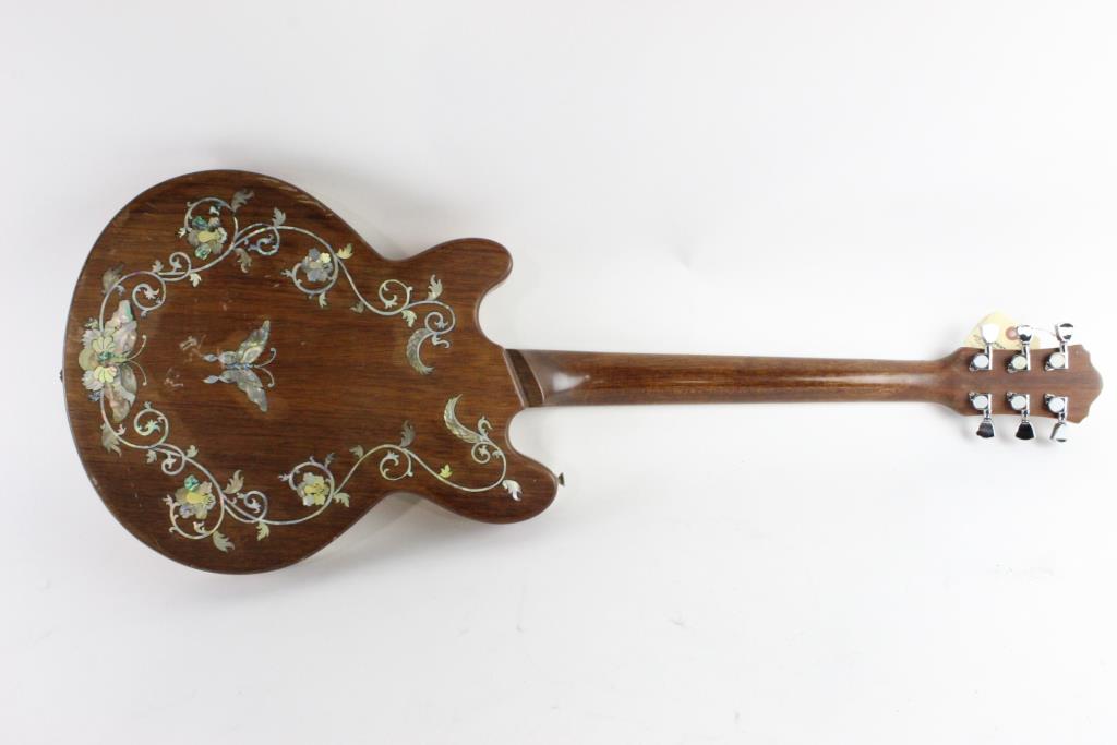 Antonio Tsai Mother of Pearl Inlaid Semi Hollow Body Electric Jazz Guitar Property Room