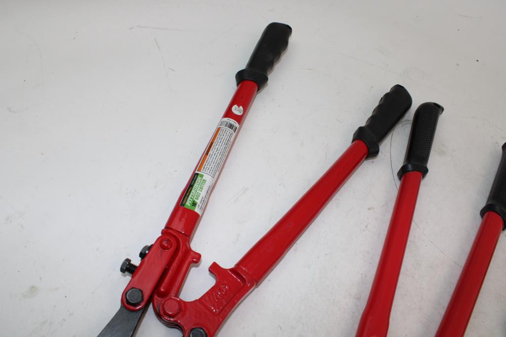 Anvil, Pittsburgh, & Hypertough Bolt Cutters; 3 Pieces Property Room