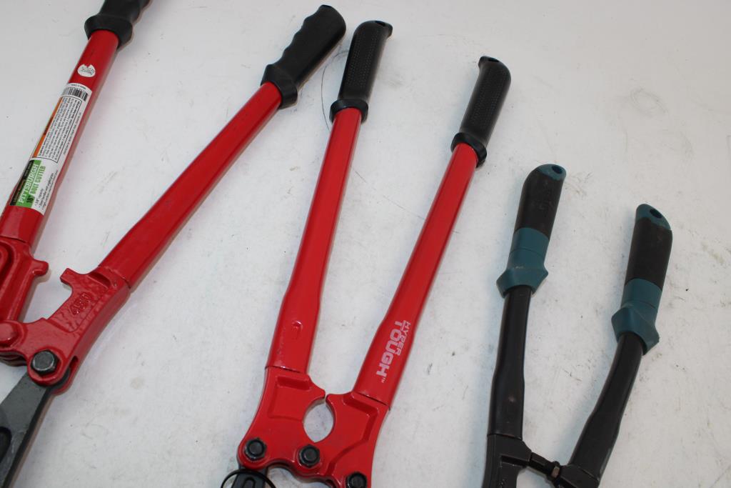 Anvil, Pittsburgh, & Hypertough Bolt Cutters; 3 Pieces Property Room