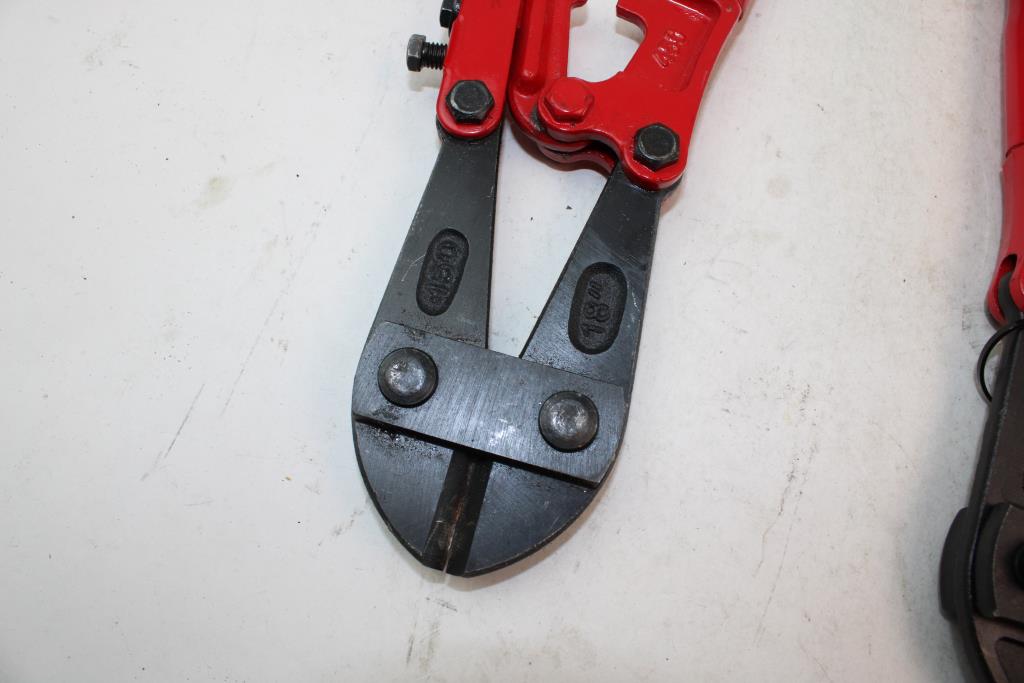 Anvil, Pittsburgh, & Hypertough Bolt Cutters; 3 Pieces Property Room