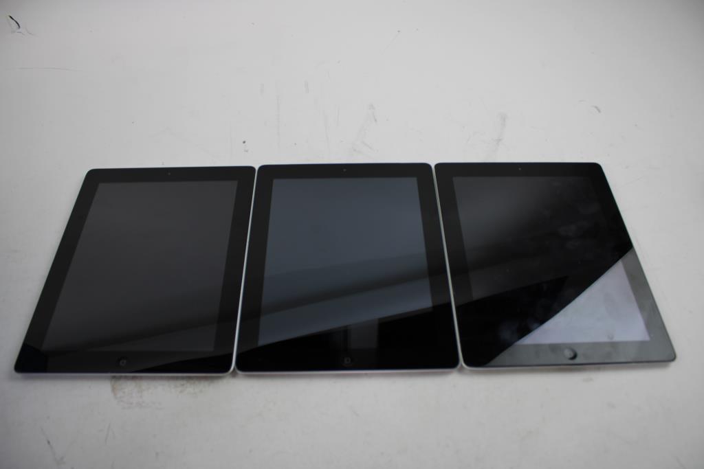Apple Ipad Bulk Lot, 3 Pieces, SOLD FOR PARTS