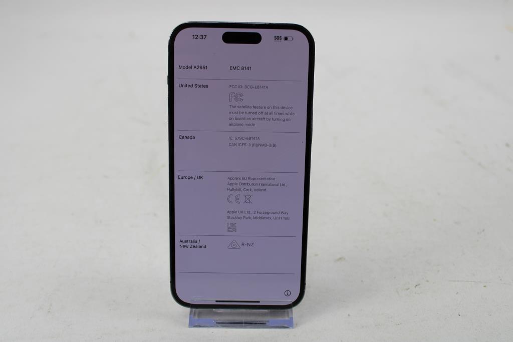 Apple IPhone 14 Pro Max, 256GB, Unknown Carrier, Locked To Owner - SOLD FOR PARTS ONLY