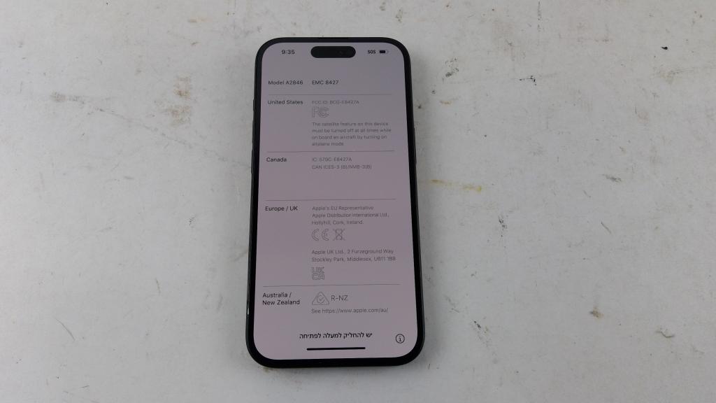 Apple IPhone 15, Activation Locked, Sold For Parts