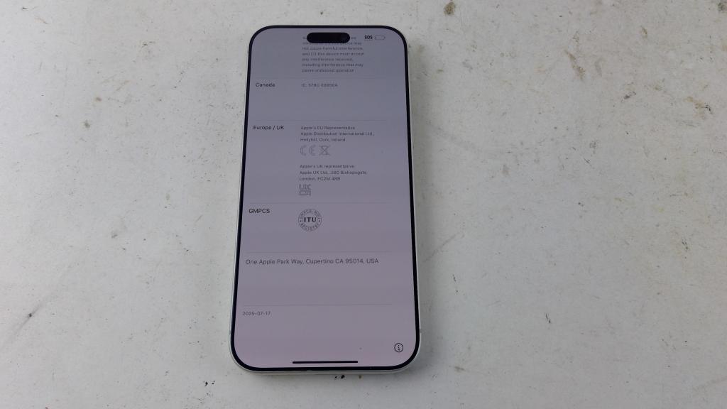 Apple IPhone 17 Pro Max, Activation Locked, Sold For Parts