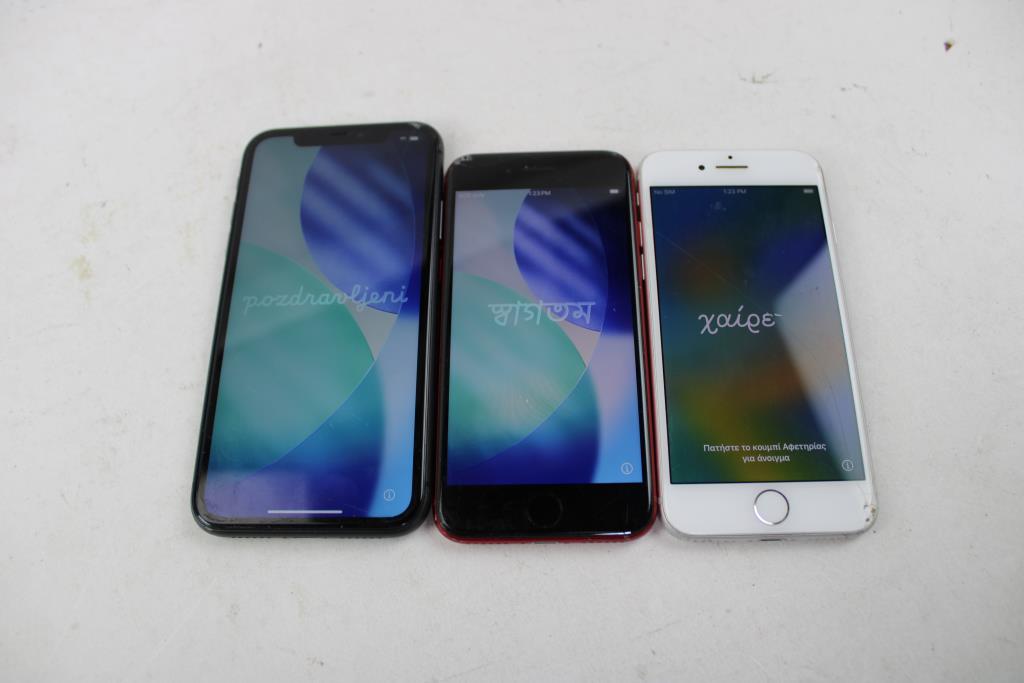 Apple IPhone Lot, 3 Pieces  Sold For Parts