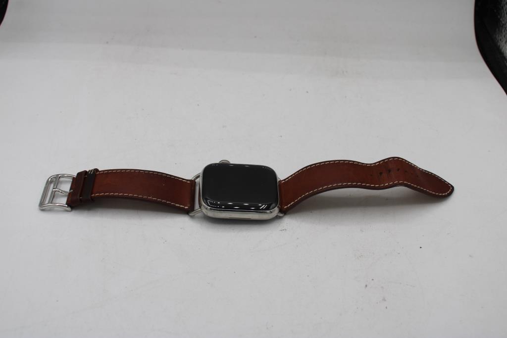 Apple Watch Hermes Series 7 (GPS + LTE), 45mm Stainless Steel Case,- Locked To Owner - SOLD FOR PARTS ONLY