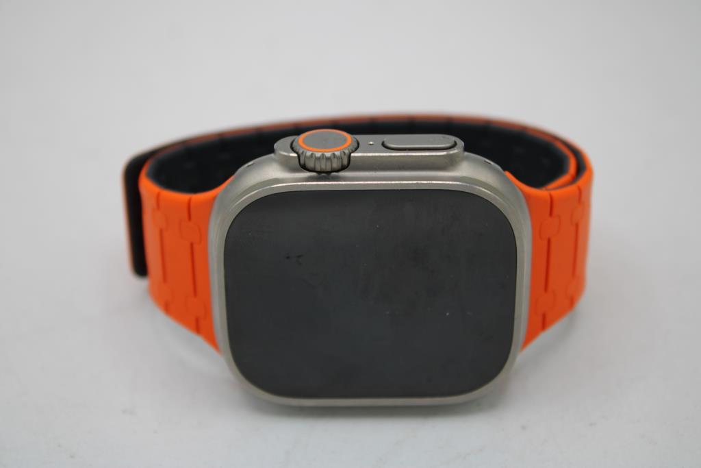 Apple Watch Ultra (GPS + LTE), 49mm Titanium Case, Adjustable Band- Locked To Owner - SOLD FOR PARTS ONLY