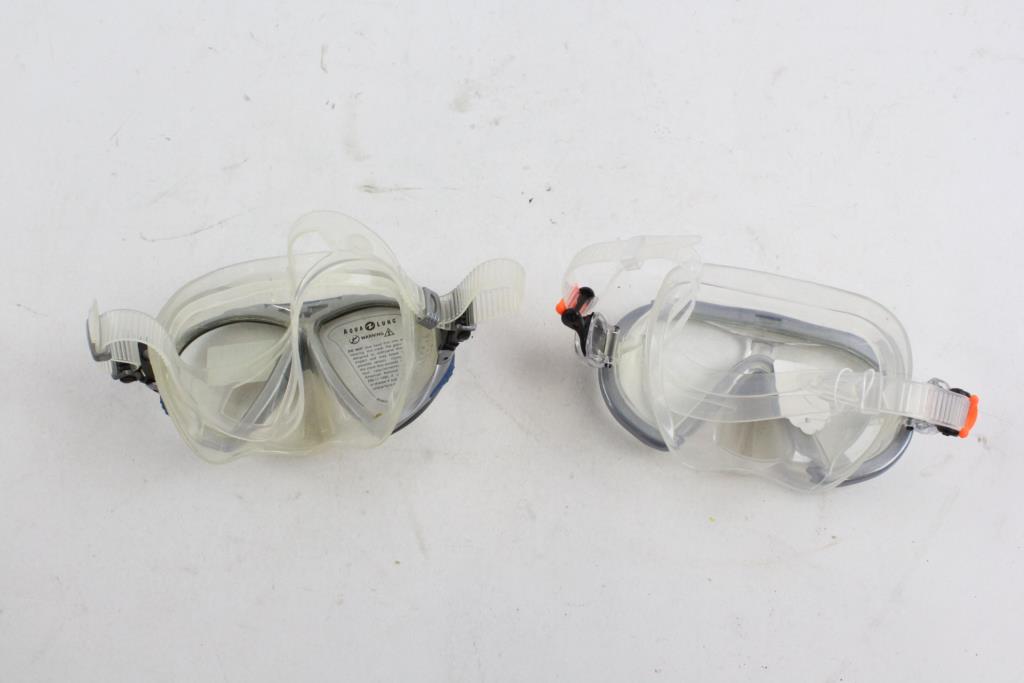 Aqua Lung And Beuchat Scuba Goggles, 2 Pieces Property Room