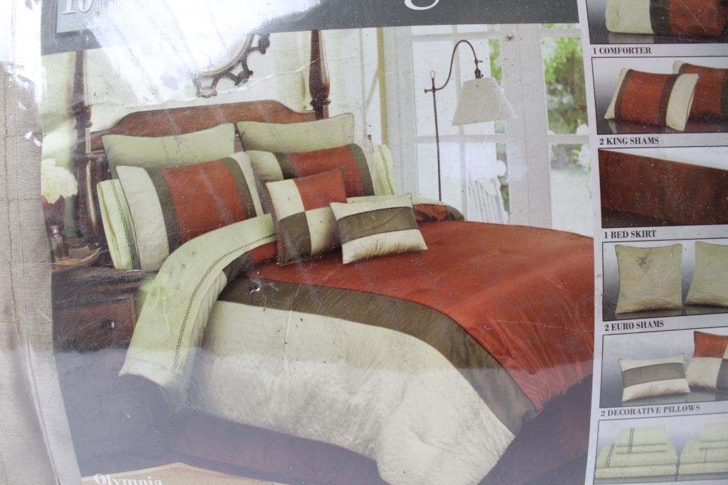 Arrow Home Fashions Rn 125728 Olympia King Bedding Set 16 Pieces Arrow Home Fashions Rn 125728 Olympia King Bedding Set 16 Pieces
