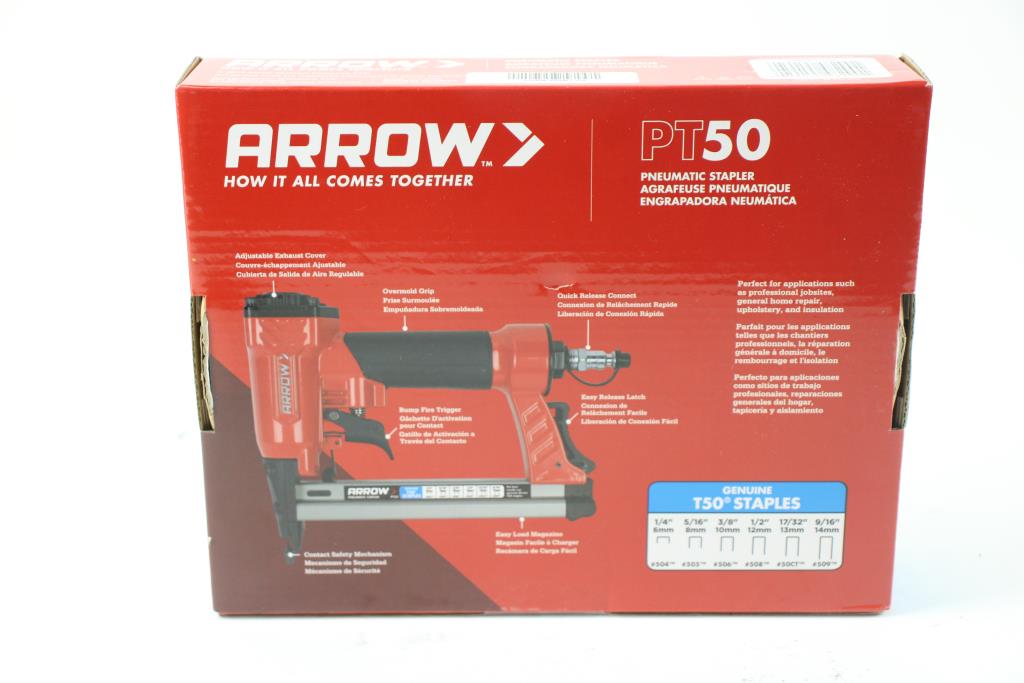 Arrow PT50 Pneumatic Stapler, PMPT50-4N | Property Room