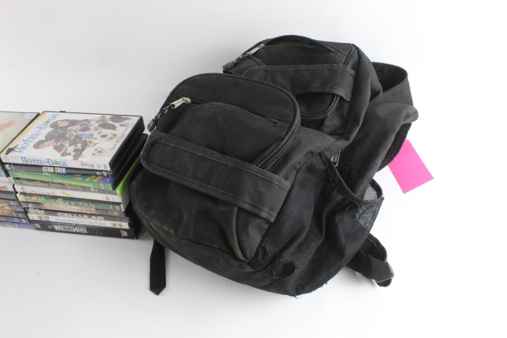 Assorted DVD Movies, 20+ Pieces In Backpack | Property Room