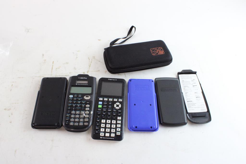Assorted Texas Instruments & Casio Calculators, 4 Pieces Property Room