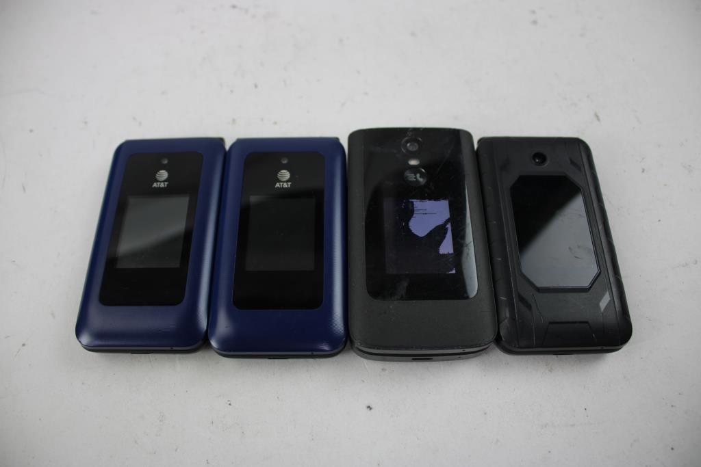 AT&T, BLU, TCL Cell Phone Lot, 4 Pieces, Sold For Parts