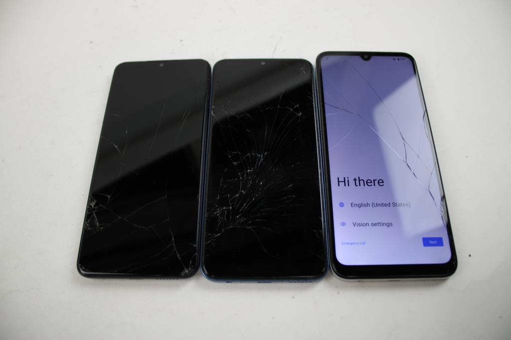 AT&T, Summit 5G, Motorola Cell Phone Lot, 3 Pieces, Sold For Parts