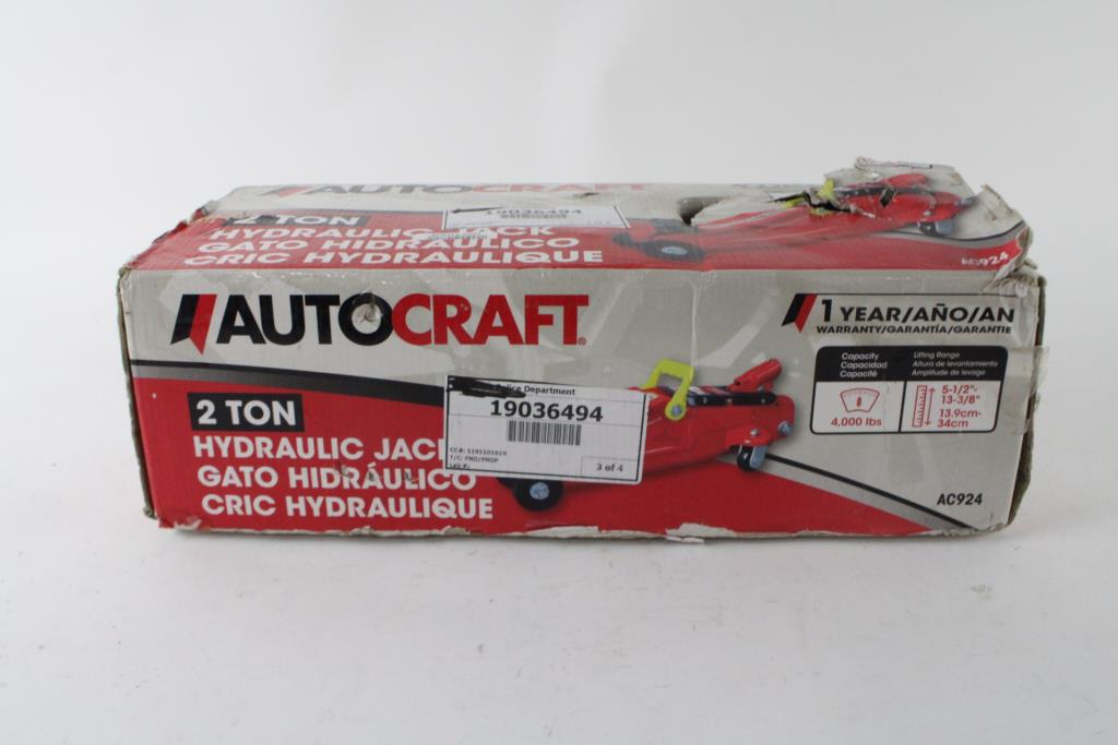 Autocraft 2 Ton Hydraulic Jack Property Room