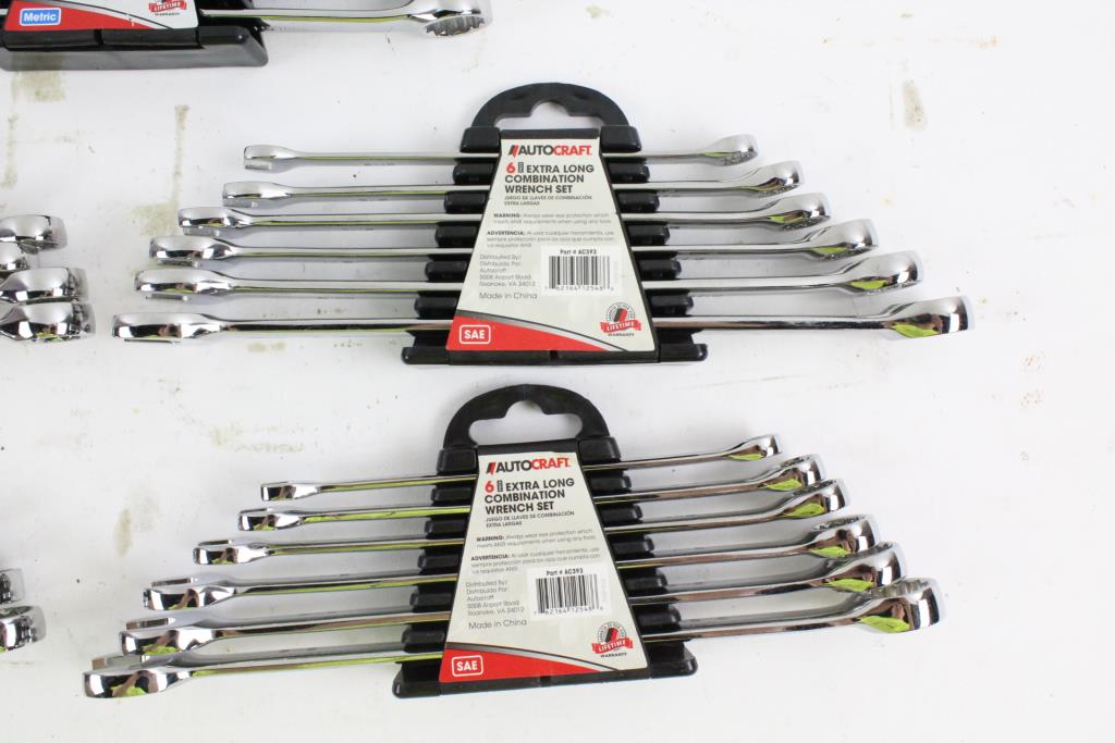 AutoCraft Extra Long Combination Wrench Sets, 5 Pieces Property Room