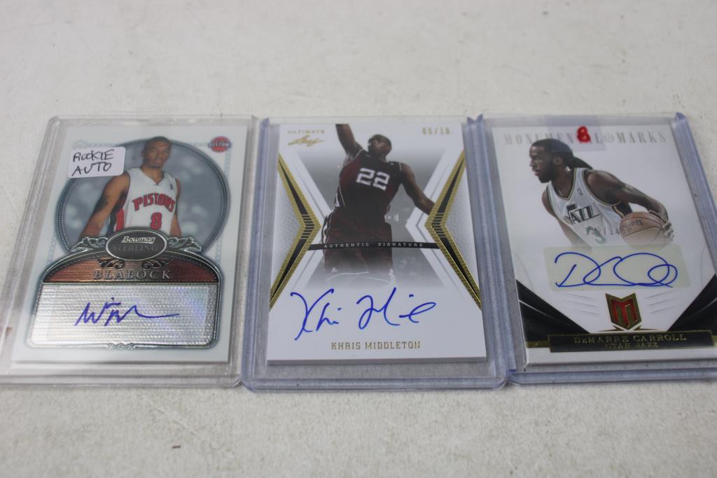 Autographed Basketball Trading Cards Including Rookie