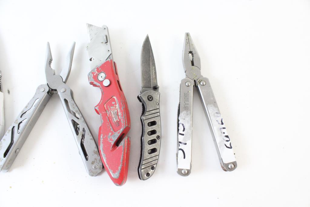 Avalanche Folding Pocket Knife And More, 6 Pieces Property Room