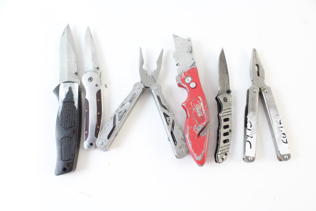 Avalanche Folding Pocket Knife And More, 6 Pieces Property Room