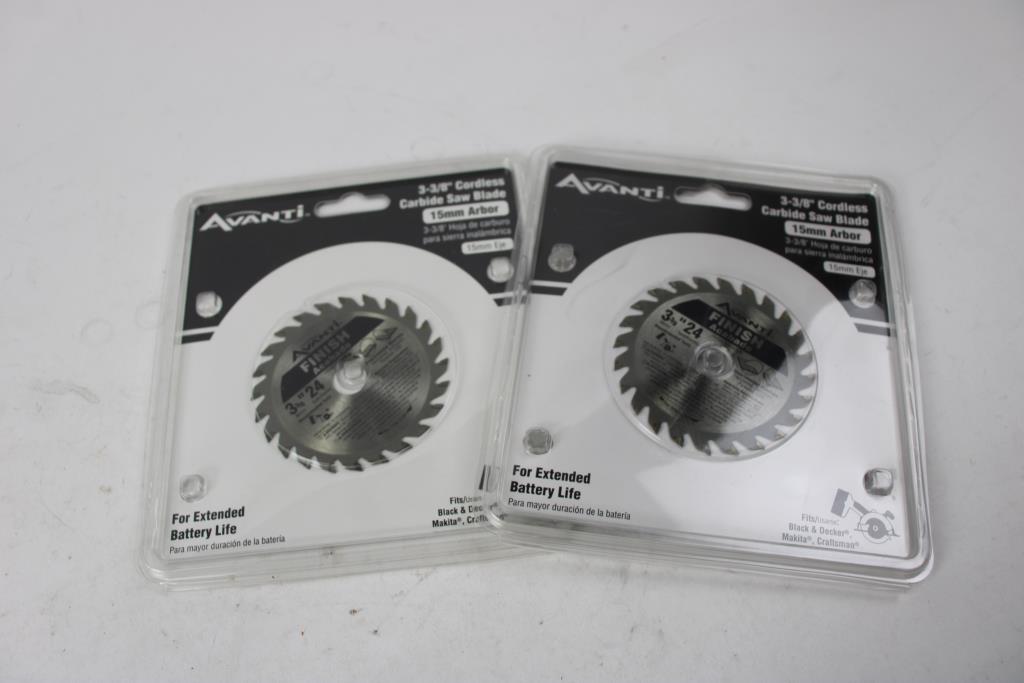 Avanti 3-3/8" Cordless Carbide Saw Blade, 2 Pieces