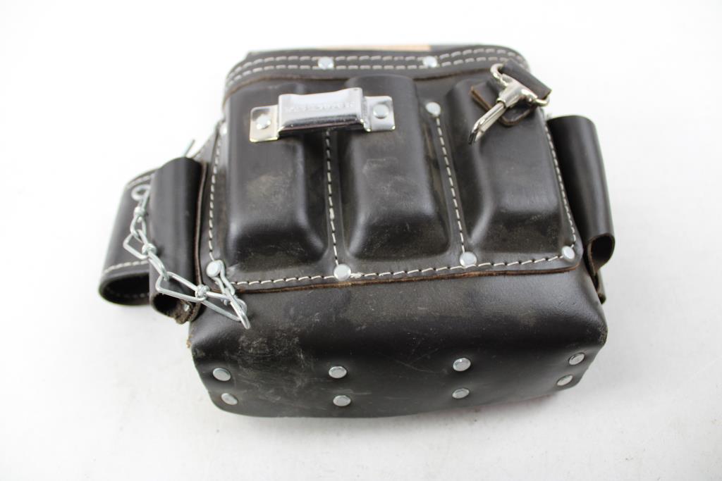 AWP Genuine Leather Tool Pouch, And Stanley Fatmax 25' Tape Measure, 2 Pieces