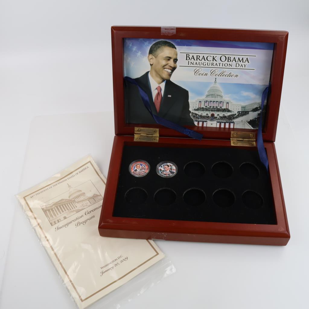 Barack Obama Colorized Statehood Quarter In Case, 2 Coins | Property Room
