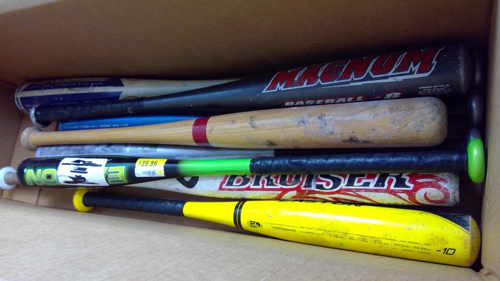 Baseball Bat Bulk Lot - Easton, Louisville Slugger, DeMarini, And More, 8 Pieces