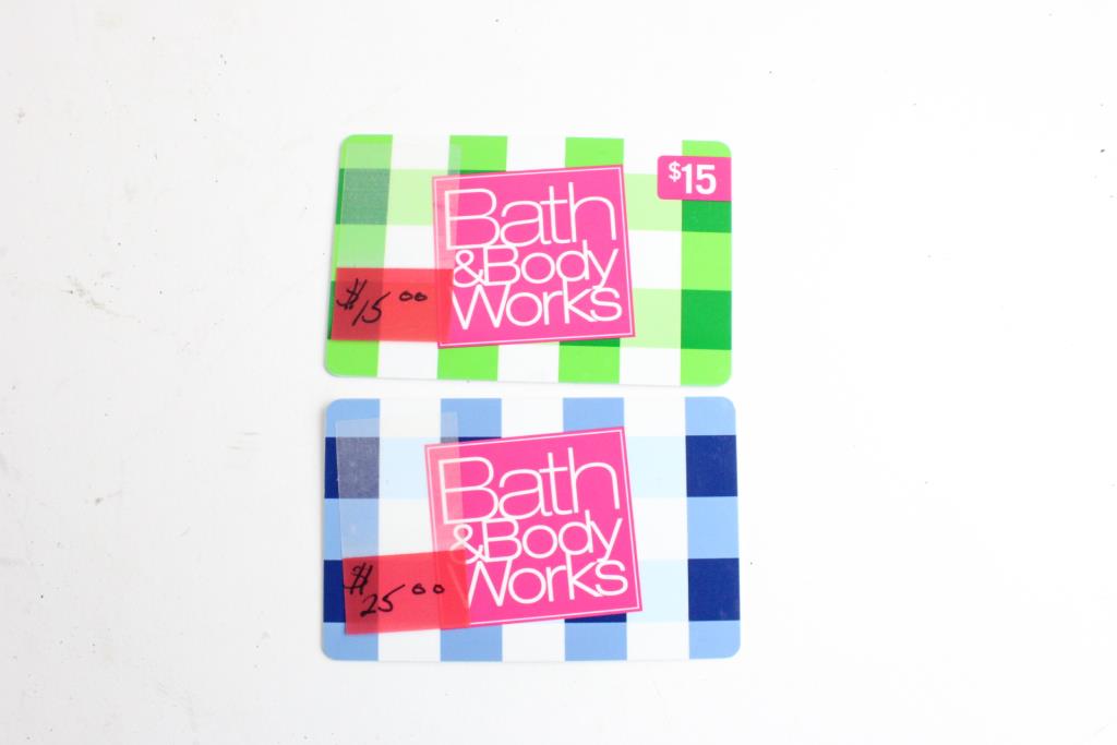 Bath & Body Works Gift Cards, 2 Pieces Property Room