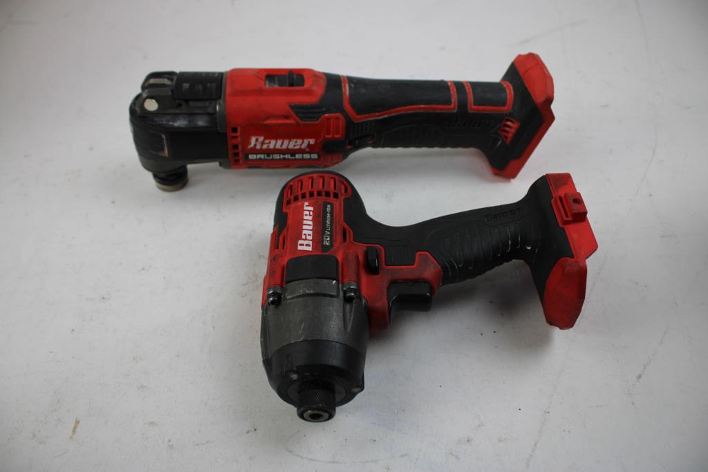 Bauer 1/4" Impact Driver, Multi-Tool, 4" Paintbrushes, 4 Pieces
