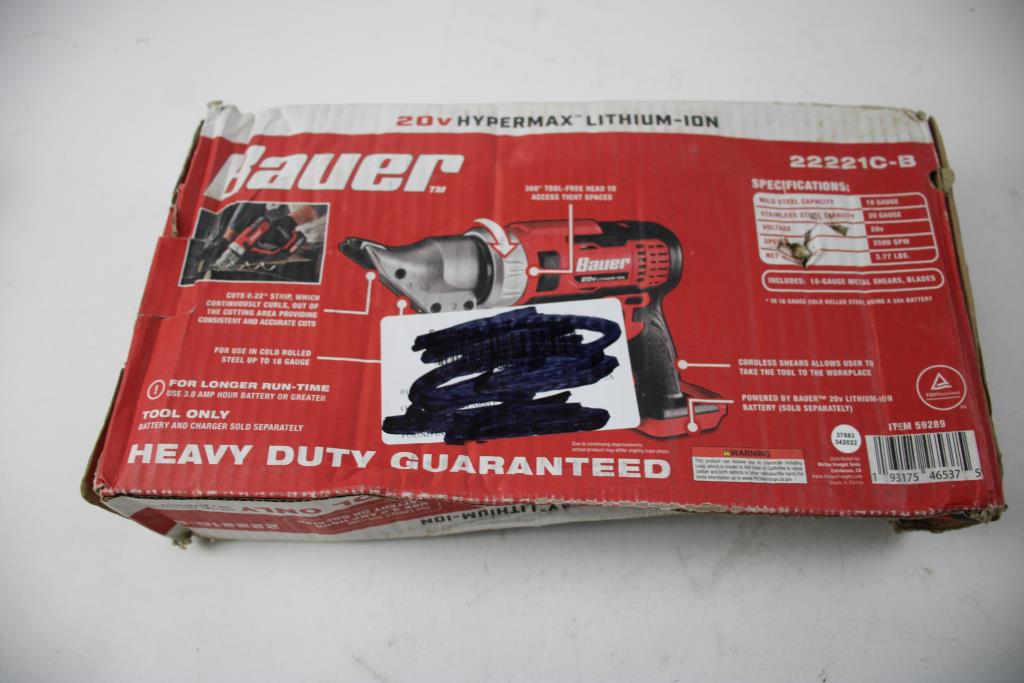 Bauer 18Gauge Metal Cutting Shears, 22221CB Property Room