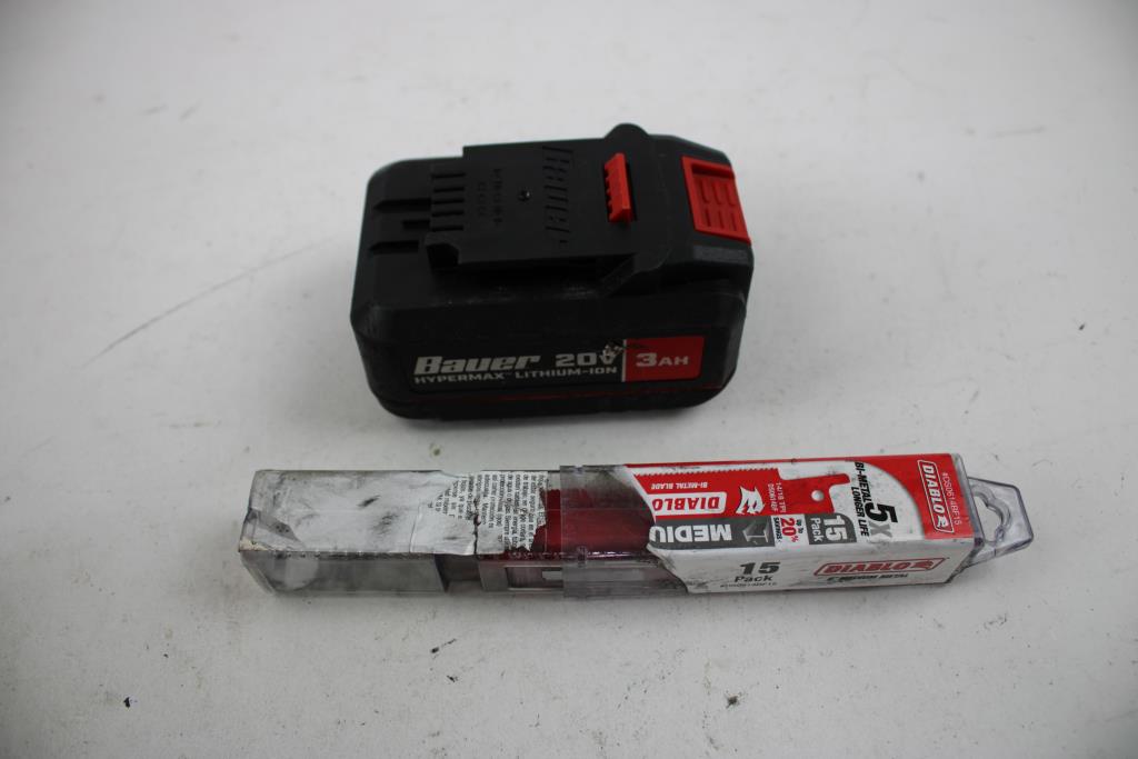 Bauer, Ryobi Reciprocating Saw, Diablo Blades