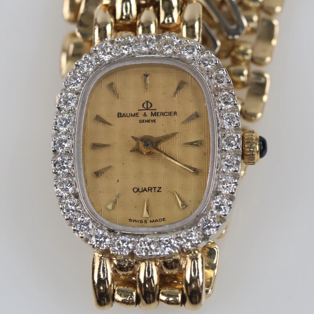 Baume & Mercier 14kt Gold Diamond Dress Watch-Evaluated By Our Certified Gemologist-AGS/GIA