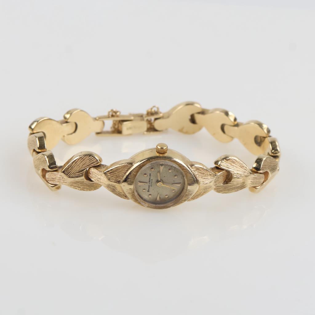 Baume + Mercier 14kt Gold Dress Watch- Evaluated By Our Certified Gemologist -AGS/GIA