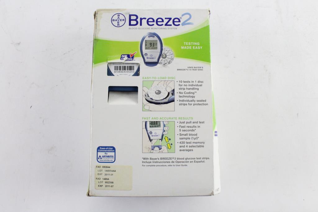 Bayer Breeze 2 Blood Glucose Monitoring System Property Room