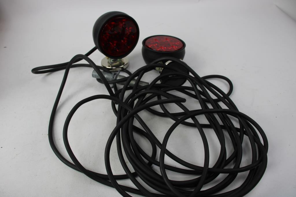 Bazooka EL206 Amplifier And Round Red LED Lights