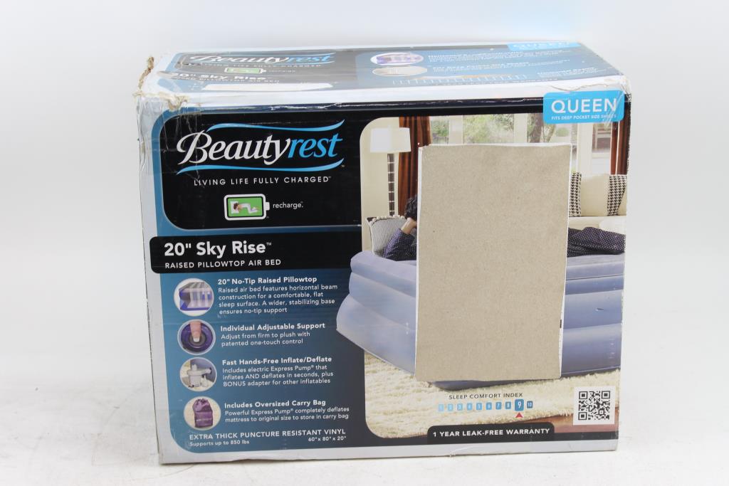 Beautyrest 20 Sky Rise Raised Pillowtop Air Bed Queen Size